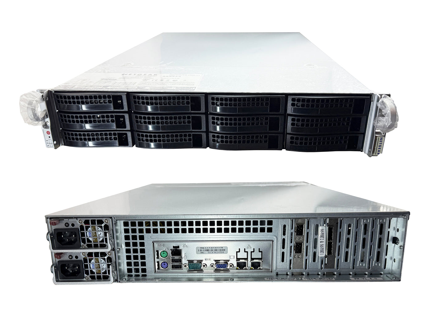 NETGEAR ReadyDATA 5200 2U 12-BAY BASE UNIT RD5200-100WWS 100-16608-01 R30