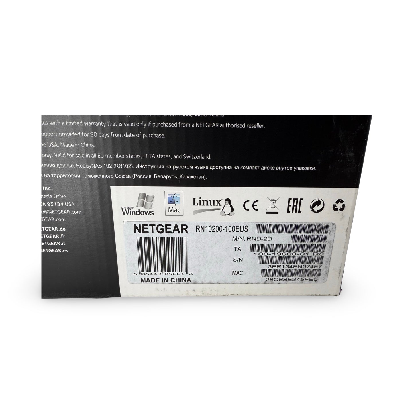 NETGEAR ReadyNAS 314 Serwer NAS pamięci masowej (4xHDD, 2x2.1GHz, 2GB, 3xUSB, 2xLAN) RN31400-100EUS