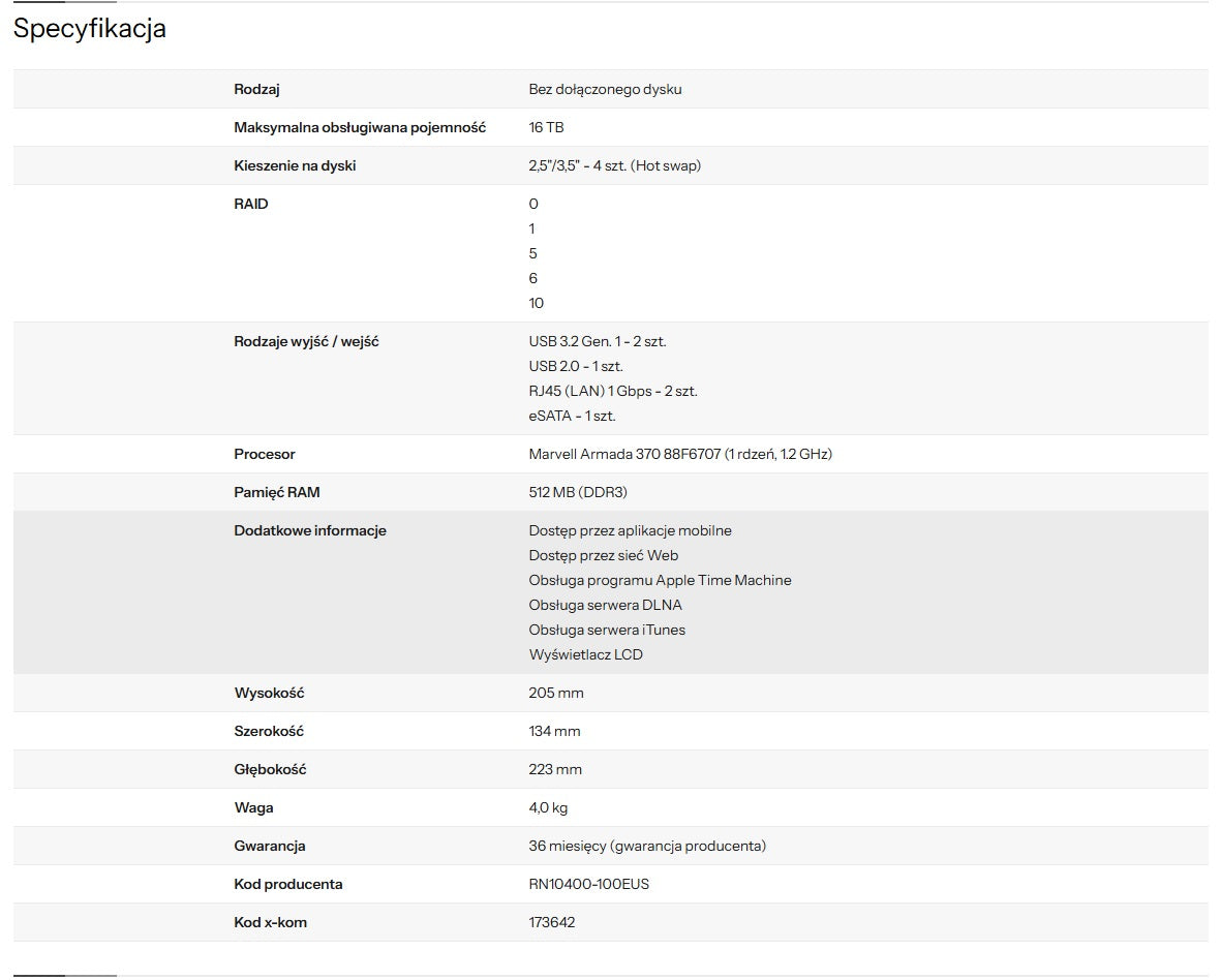 Netgear ReadyNAS 104 (4xHDD, 1.2GHz, 512MB, 3xUSB, 2xLAN)