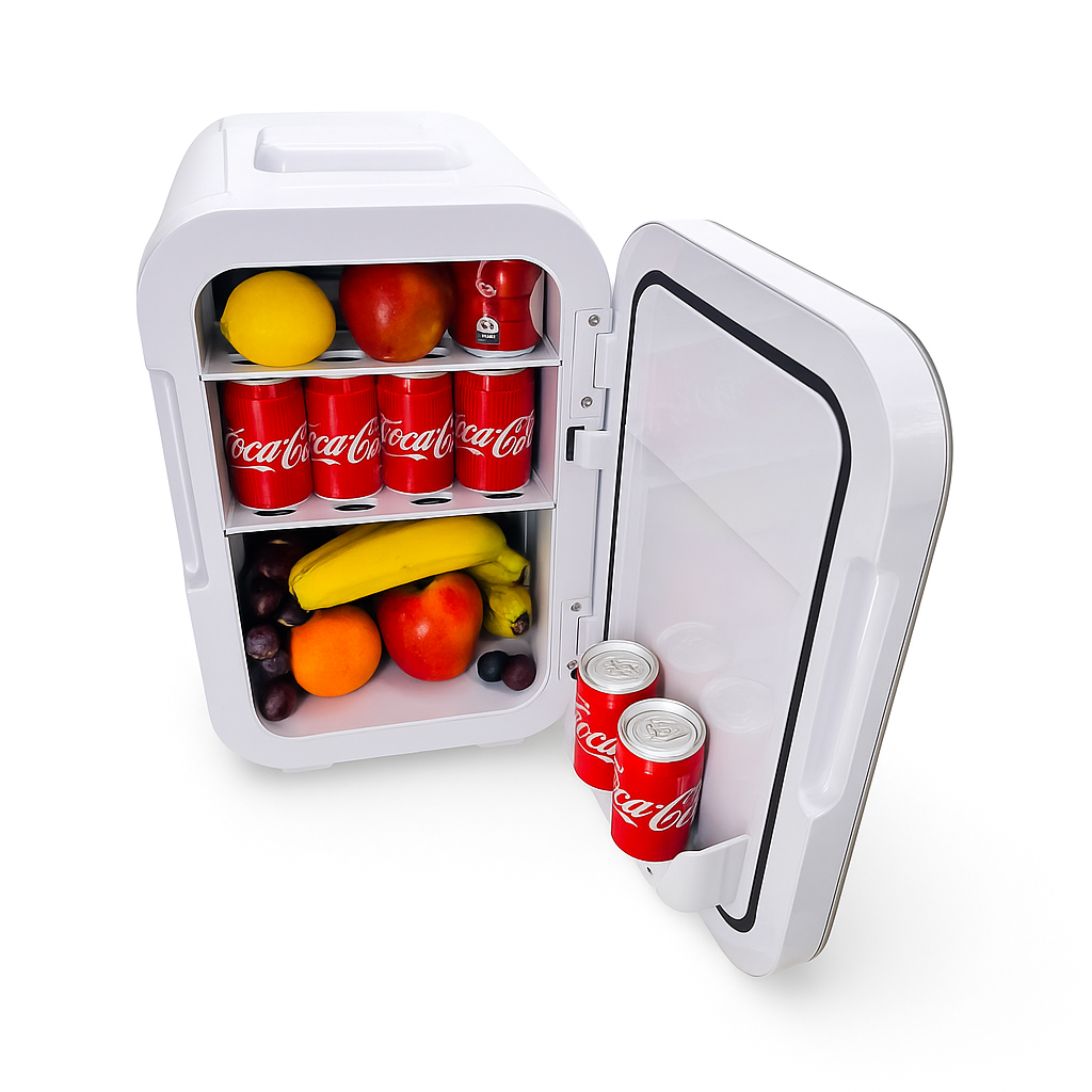 8L Mini Refrigerator with Glass Door