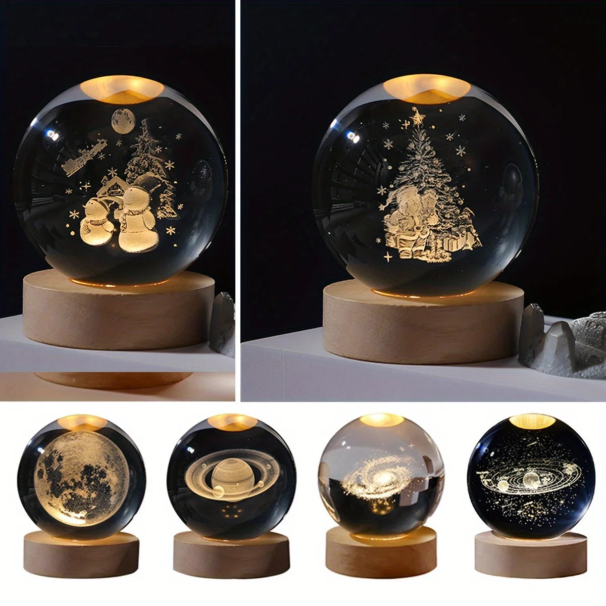 USB 3D Crystal Ball LED